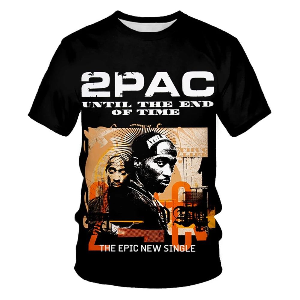 Summer Fashion Trend Hip-Hop Novel Personality 3D Printed T-Shirt Neutral Casual Comfortable round Neck Short Sleeved T-Shirt