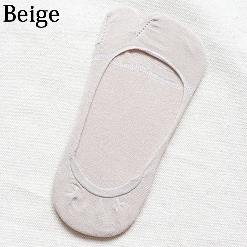 Women Two Finger Socks Thin Non-slip