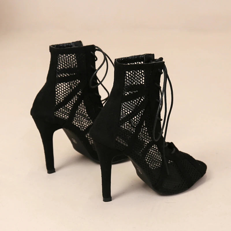 Sexy High Heels Hollow Mesh Women's Summer Shoes