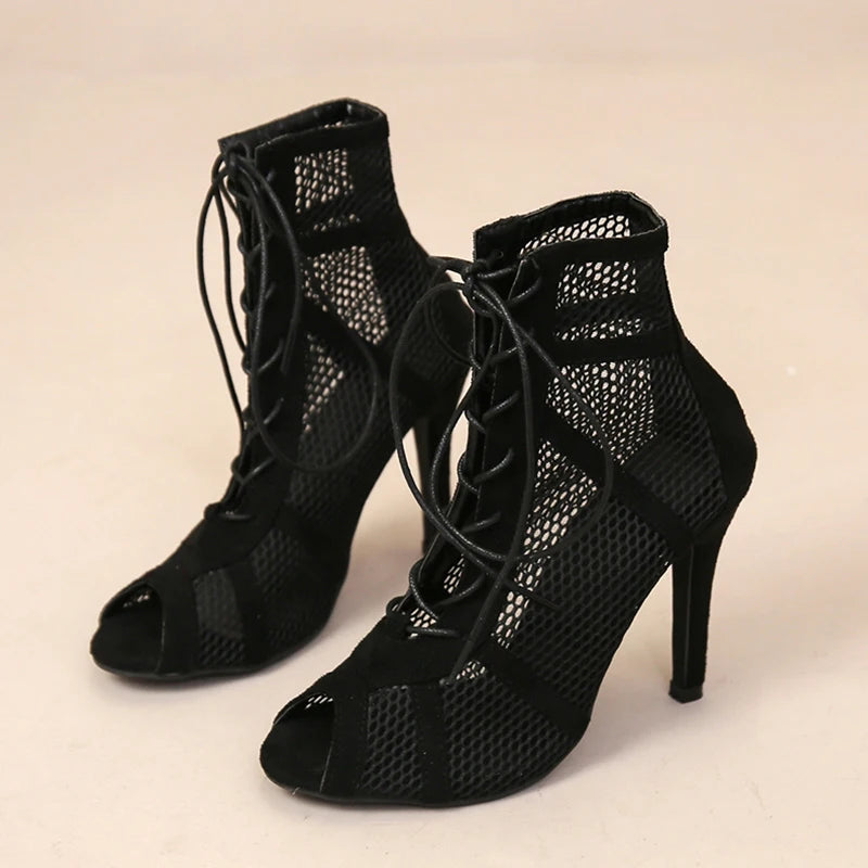 Sexy High Heels Hollow Mesh Women's Summer Shoes