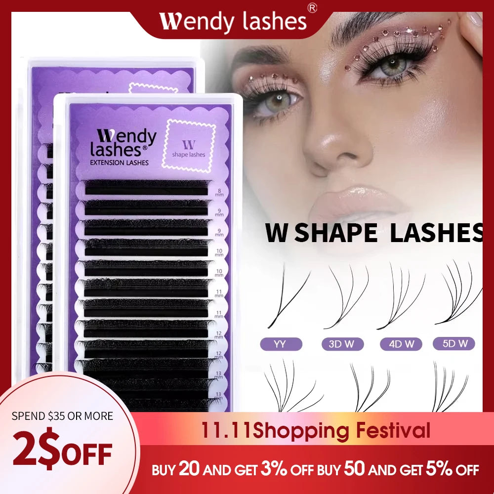 Wendy Lashes YY Shape Eyelash Extensions