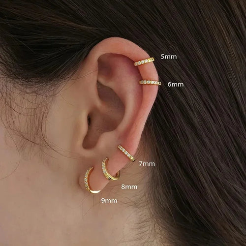 1Pair Stainless Steel Hoop Earrings Jewelry