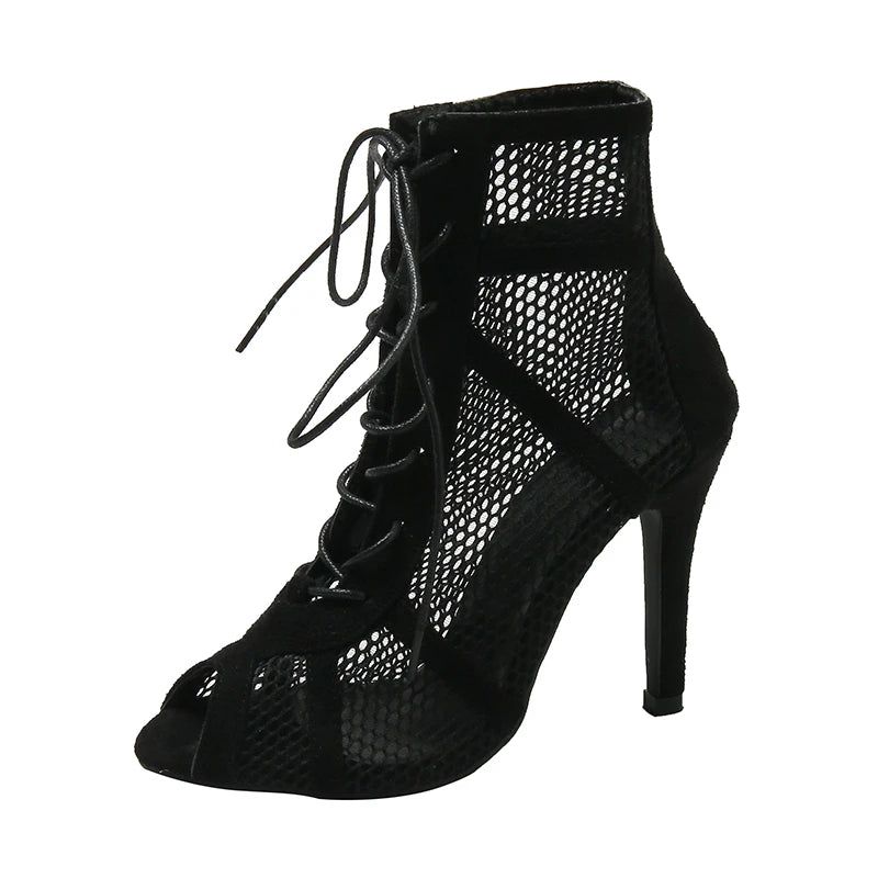 Sexy High Heels Hollow Mesh Women's Summer Shoes